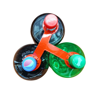 팽창 강도 88.2 N 9.0 KG HDPE 28mm 병 입에 3 팩 플라스틱 병 손잡이