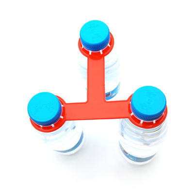 빨간색 28mm 플라스틱 3 팩 병 목 홀더 핸들 캐리어 평균 무게 4.67g / pc