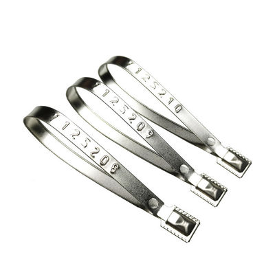 118*8.2*0.7 mm US-MS01 운송 컨테이너용 밀접한 잠금 금속 안전 봉인