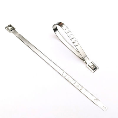 118*8.2*0.7 mm US-MS01 운송 컨테이너용 밀접한 잠금 금속 안전 봉인
