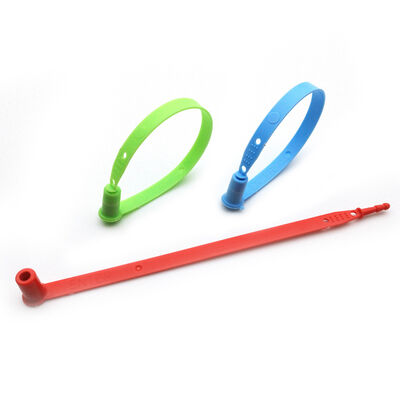 200mm 고정 길이 오렌지 플라스틱 반지 한 번 사용 안전 컨테이너 트럭 봉쇄