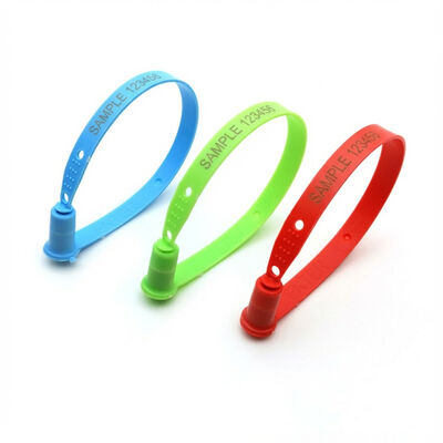 200mm 고정 길이 오렌지 플라스틱 반지 한 번 사용 안전 컨테이너 트럭 봉쇄