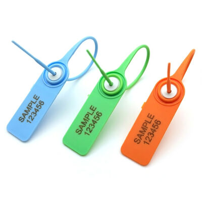 안전용 200mm 당겨 단단한 플라스틱 봉인 태그 백색 표시 및 레이저 / 뜨거운 스탬프 인쇄