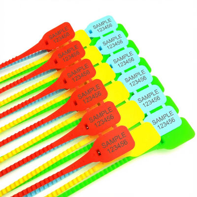 자체 잠금 PP 스트립 봉쇄 표시 영역 L 33 * W 25 mm 및 사용자 지정 플라스틱 태그